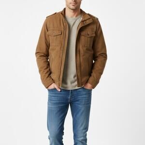 Levi's Men's Brown Sherpa Lined Trucker Jacket Medium Utility Jacket Large